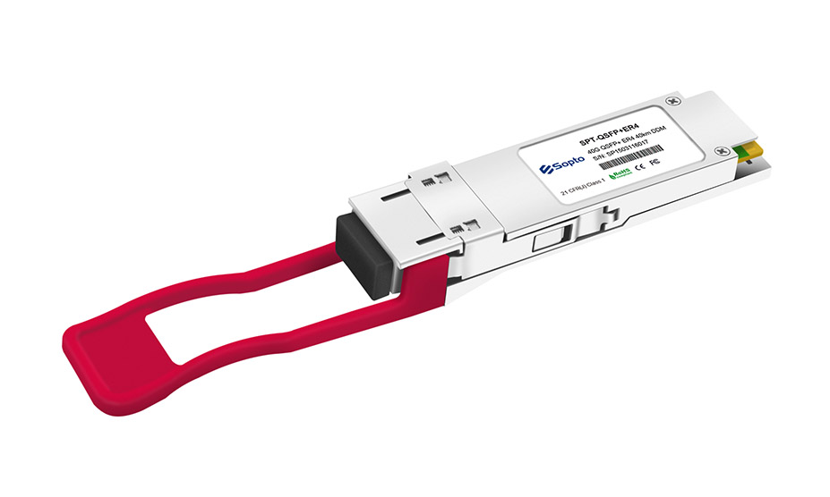 Transceiver QSFP+ 1271nm/1291nm/1311nm/1331nm(CWDM) 40G 60km LC Interface with DDM Commercial Temperature 　