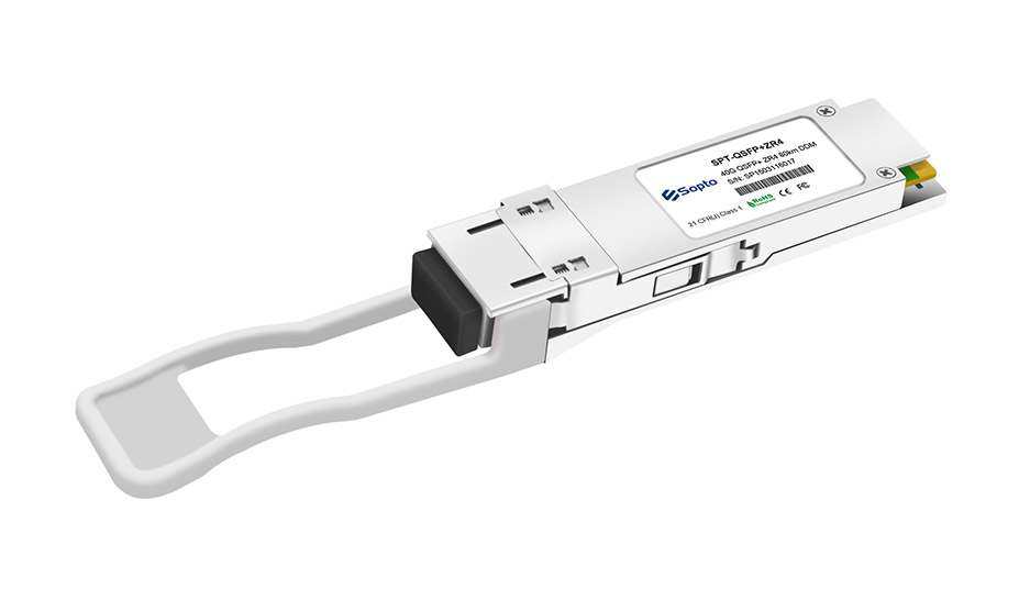 Transceiver QSFP+ 1550nm 40G 100km LC Interface with DDM Commercial Temperature 　 EML Laser