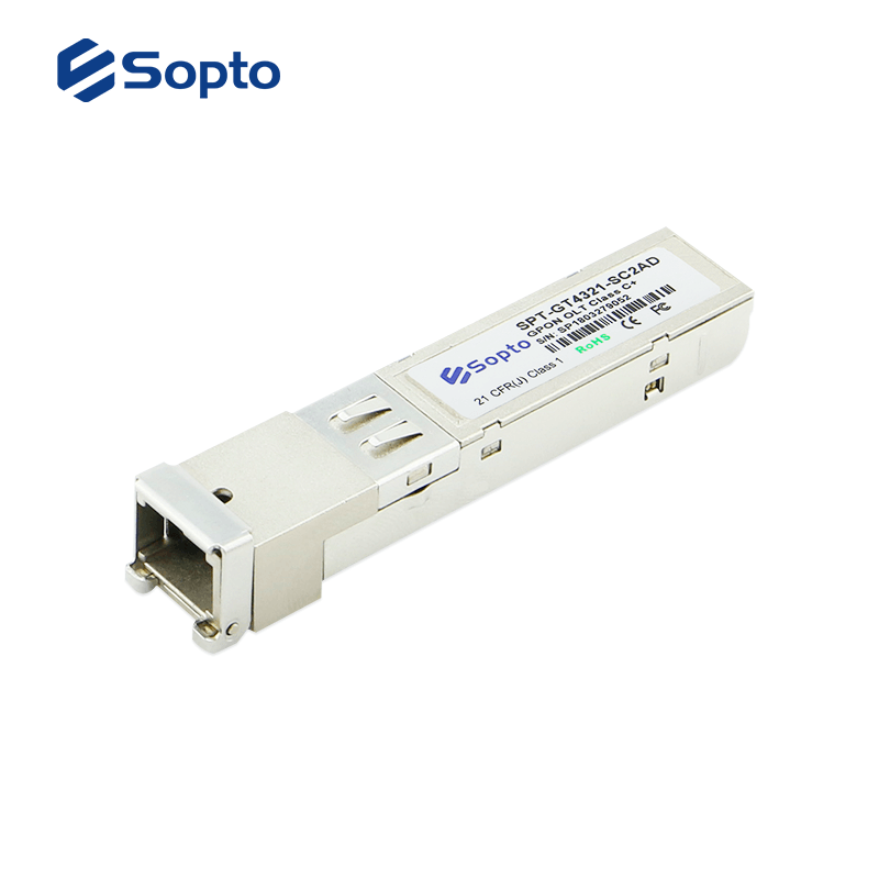 Transceiver GPON OLT SFP 1490nmTx/1310nmRx 2.488G/1.244G SC Interface Class B+ with DDM Commercial Temperature 　 