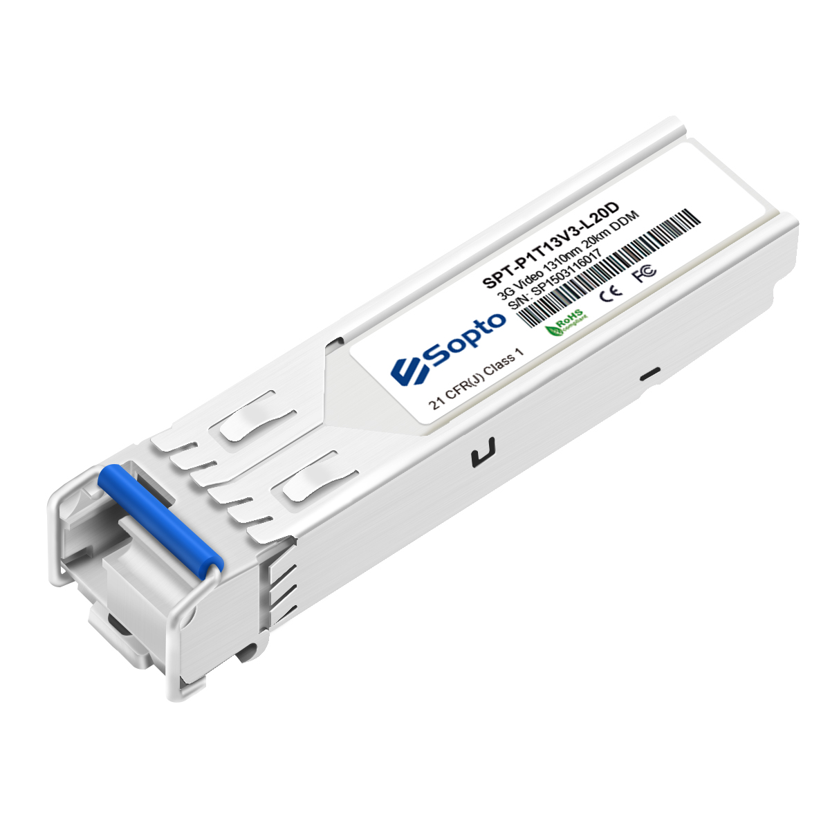 Transceiver SFP CWDM 1510nm Video 3G SDI 10km LC Interface with DDM Commercial Temperature